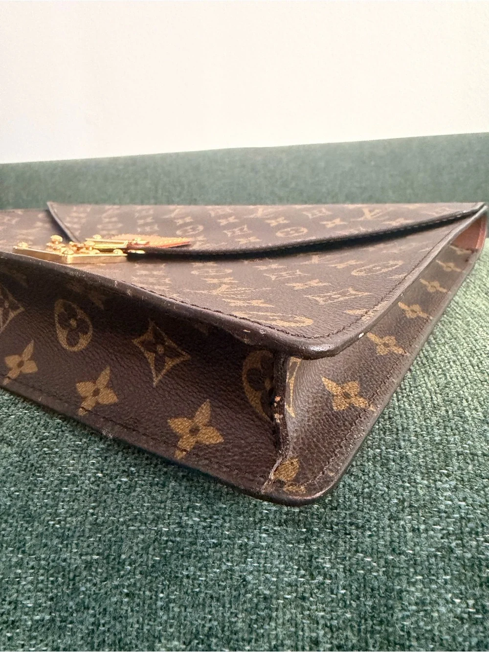 Louis Vuitton Monogram Canvas Envelope Briefcase in Brown and Tan